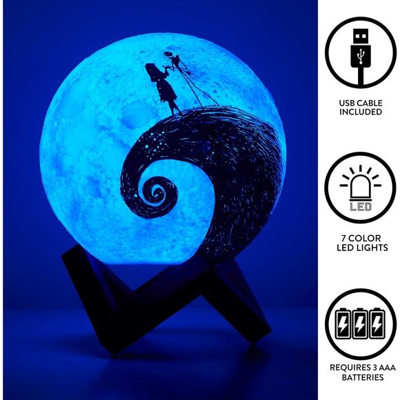 The Nightmare Before Christmas Spiral Hill LED Mood Light, Color Changing  Lamp - Picture 3 of 4